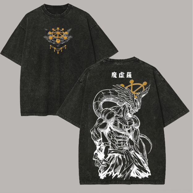 Jujutsu Kaisen Mahoraga Printed Unisex Washed T-Shirt Image - 2