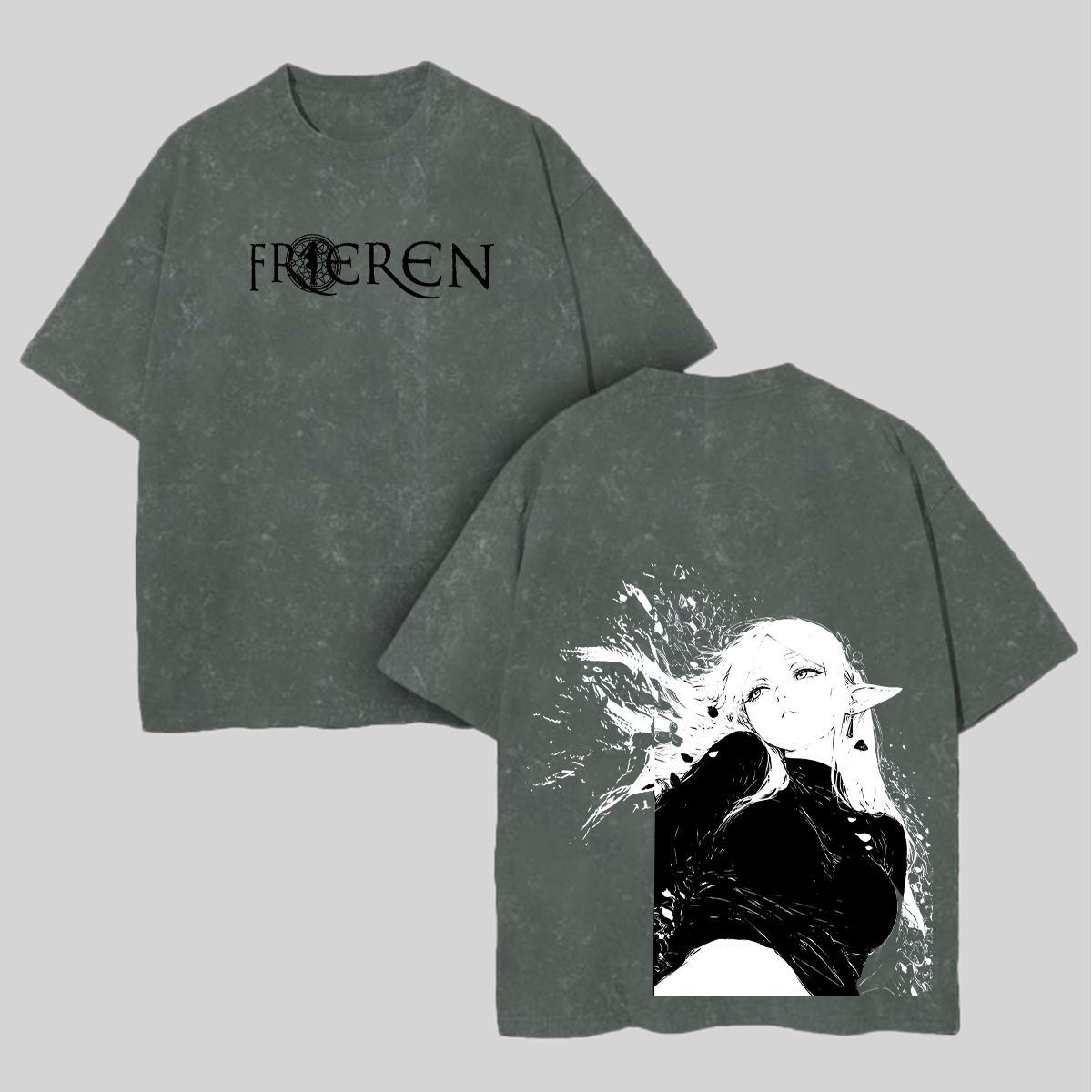Frieren: Beyond Journey's End Printed Unisex Washed T-Shirt Image - 6