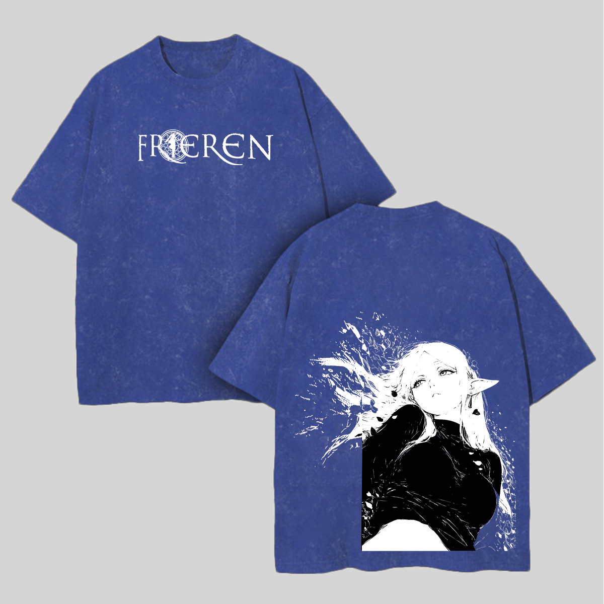 Frieren: Beyond Journey's End Printed Unisex Washed T-Shirt Image - 8