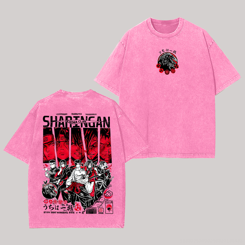Naruto Printed Unisex Washed T-Shirt Image - 3