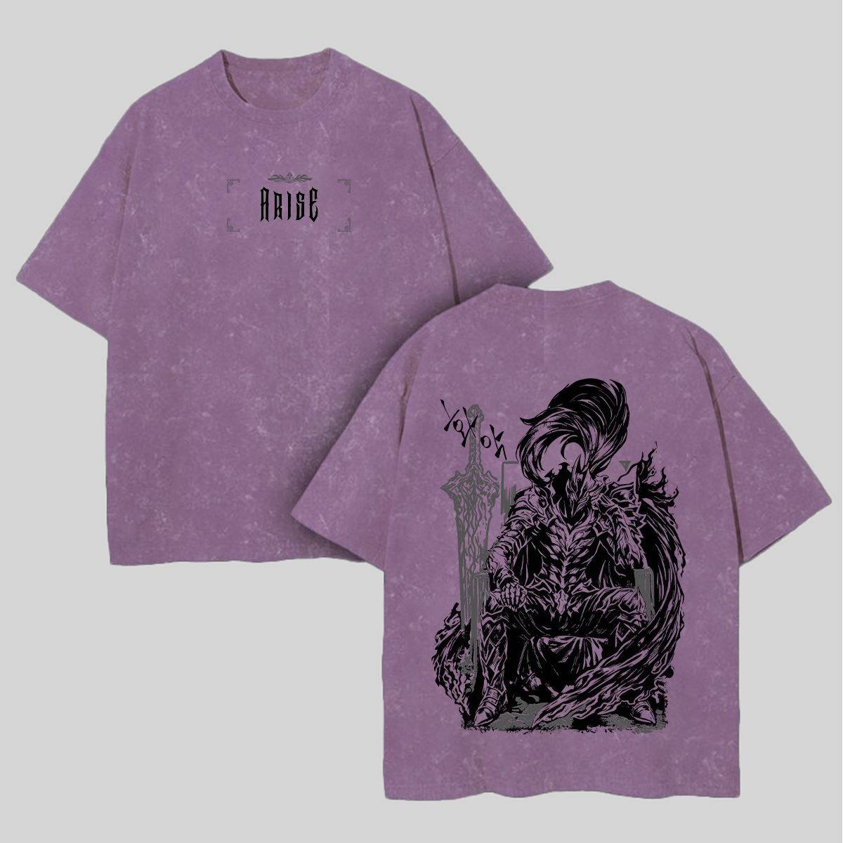 Solo Leveling Igris Printed Unisex Washed T-Shirt