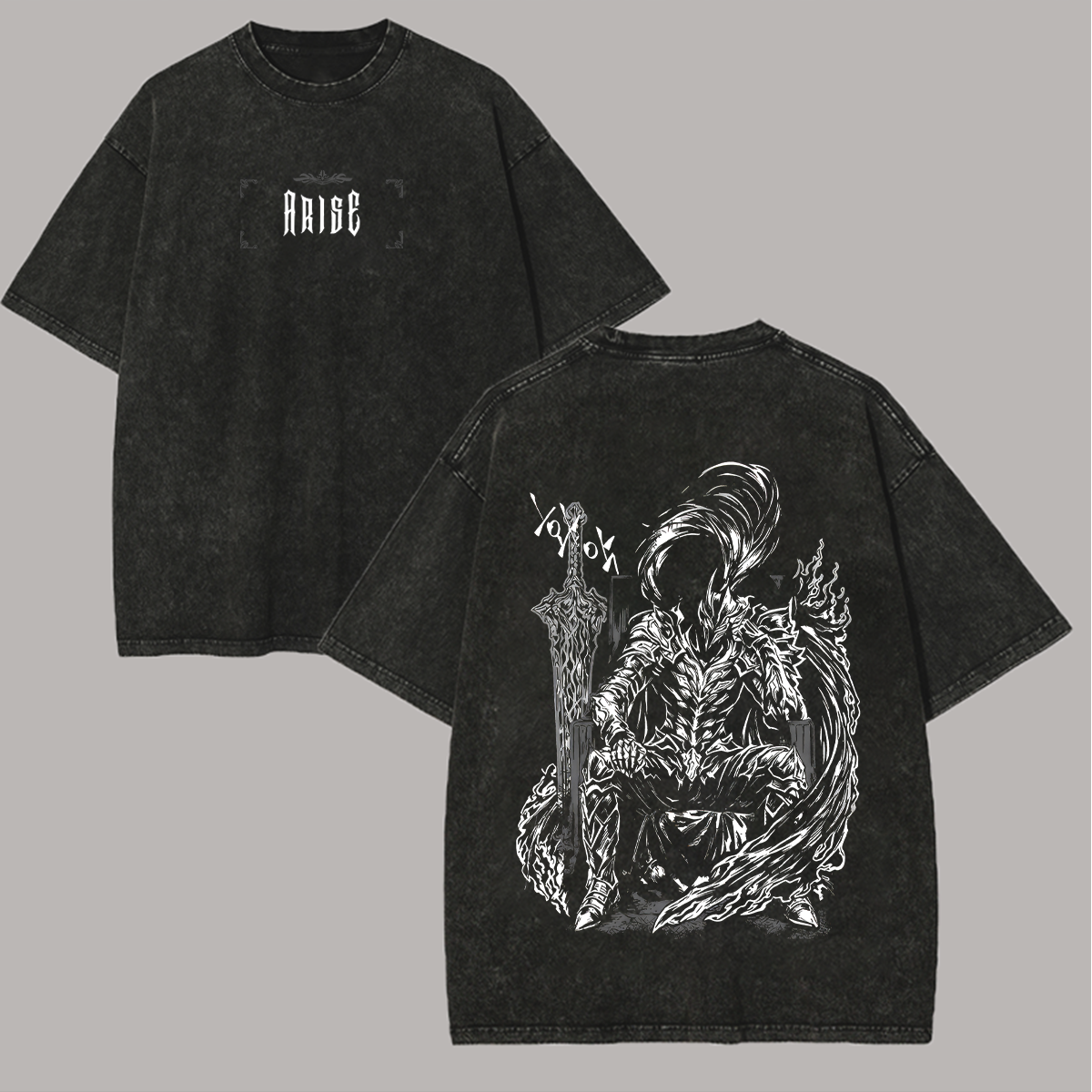 Solo Leveling Igris Printed Unisex Washed T-Shirt
