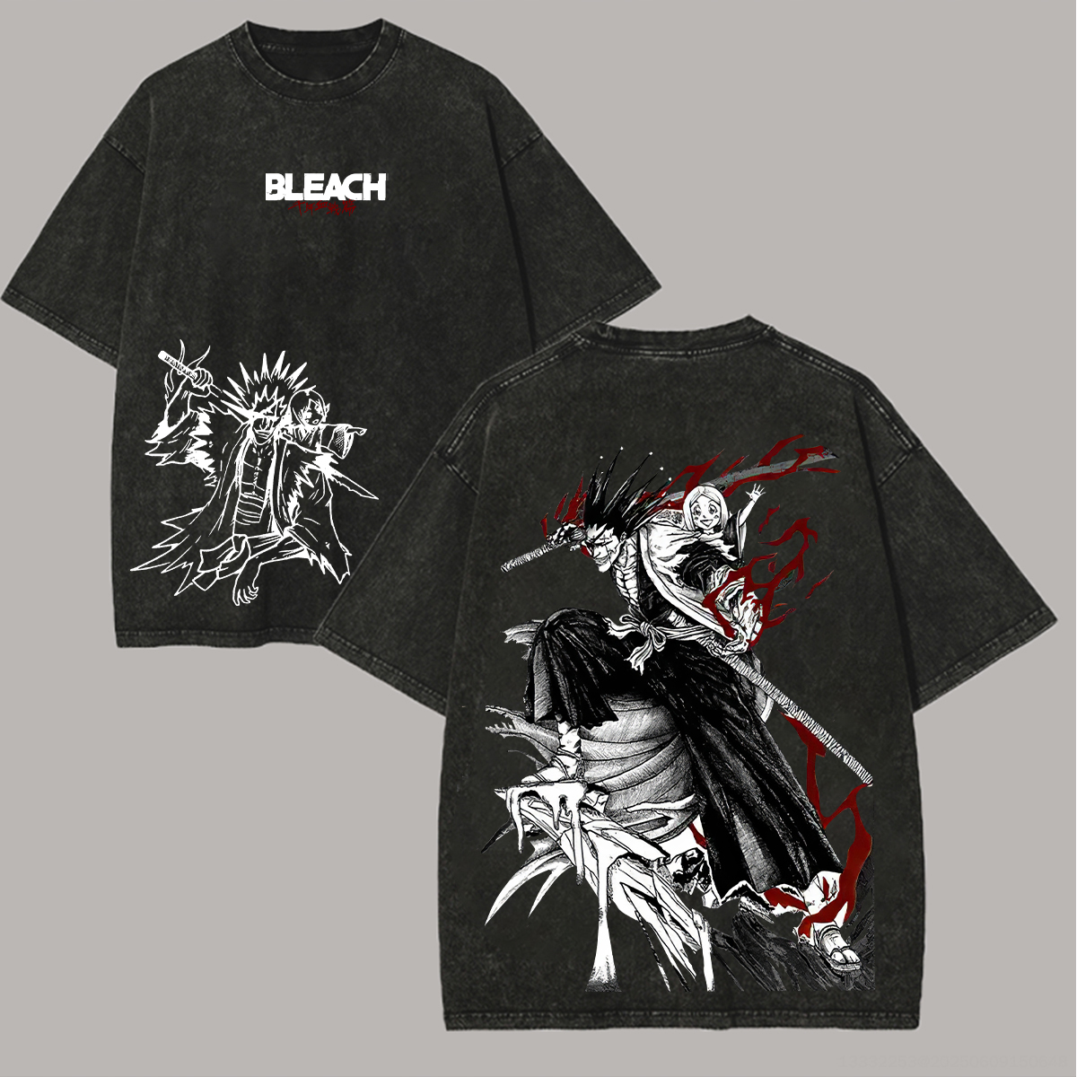 Bleach Printed Unisex Washed T-Shirt Image - 2