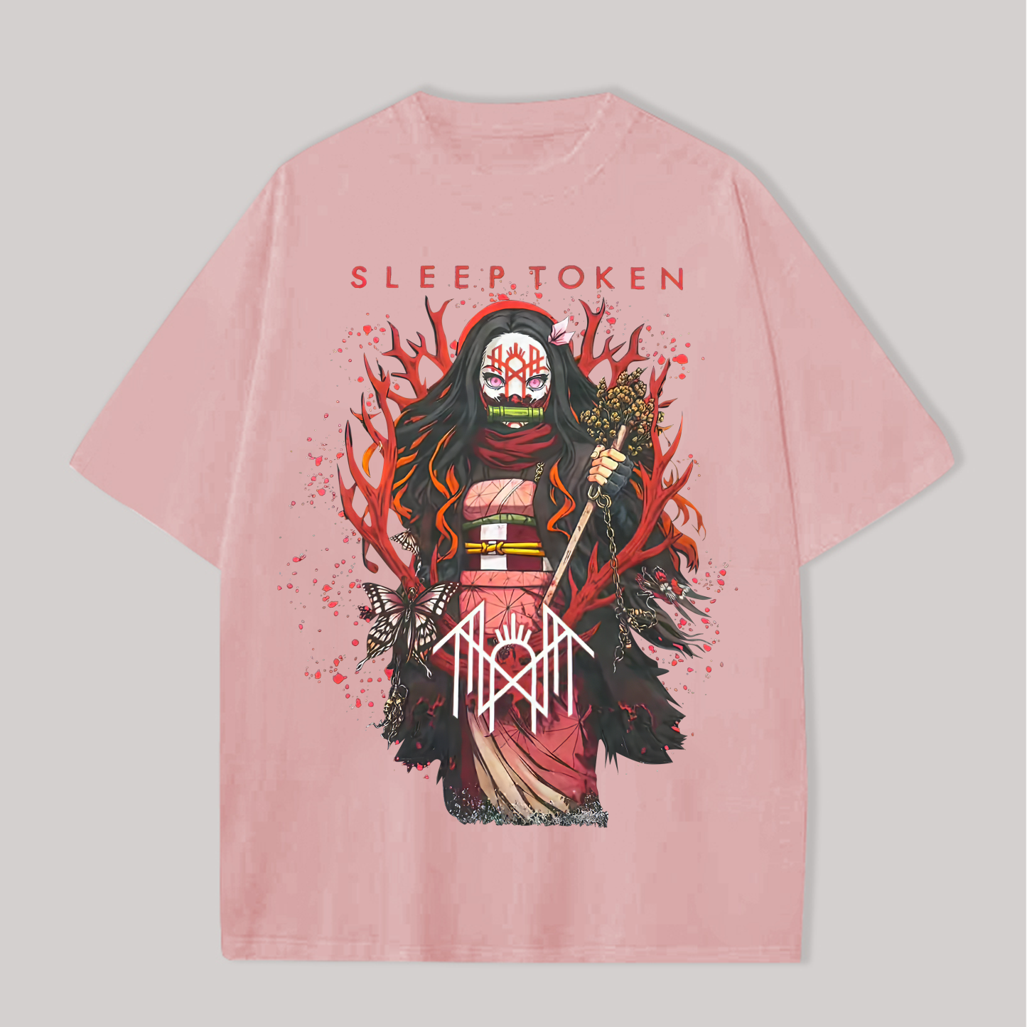 Sleep Token Demon Slayer Nezuko Kamado Printed Unisex Oversized T-shirts