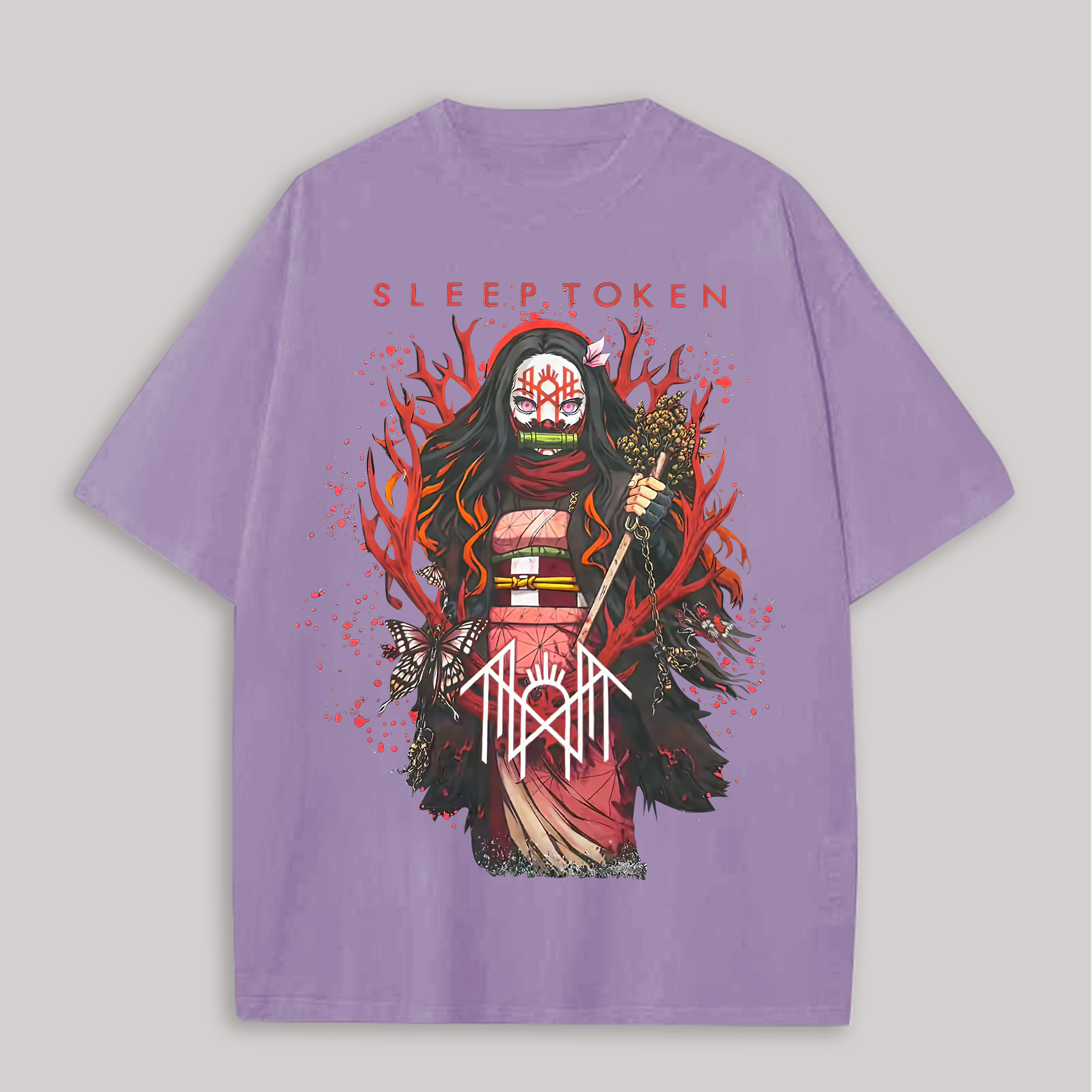 Sleep Token Demon Slayer Nezuko Kamado Printed Unisex Oversized T-shirts