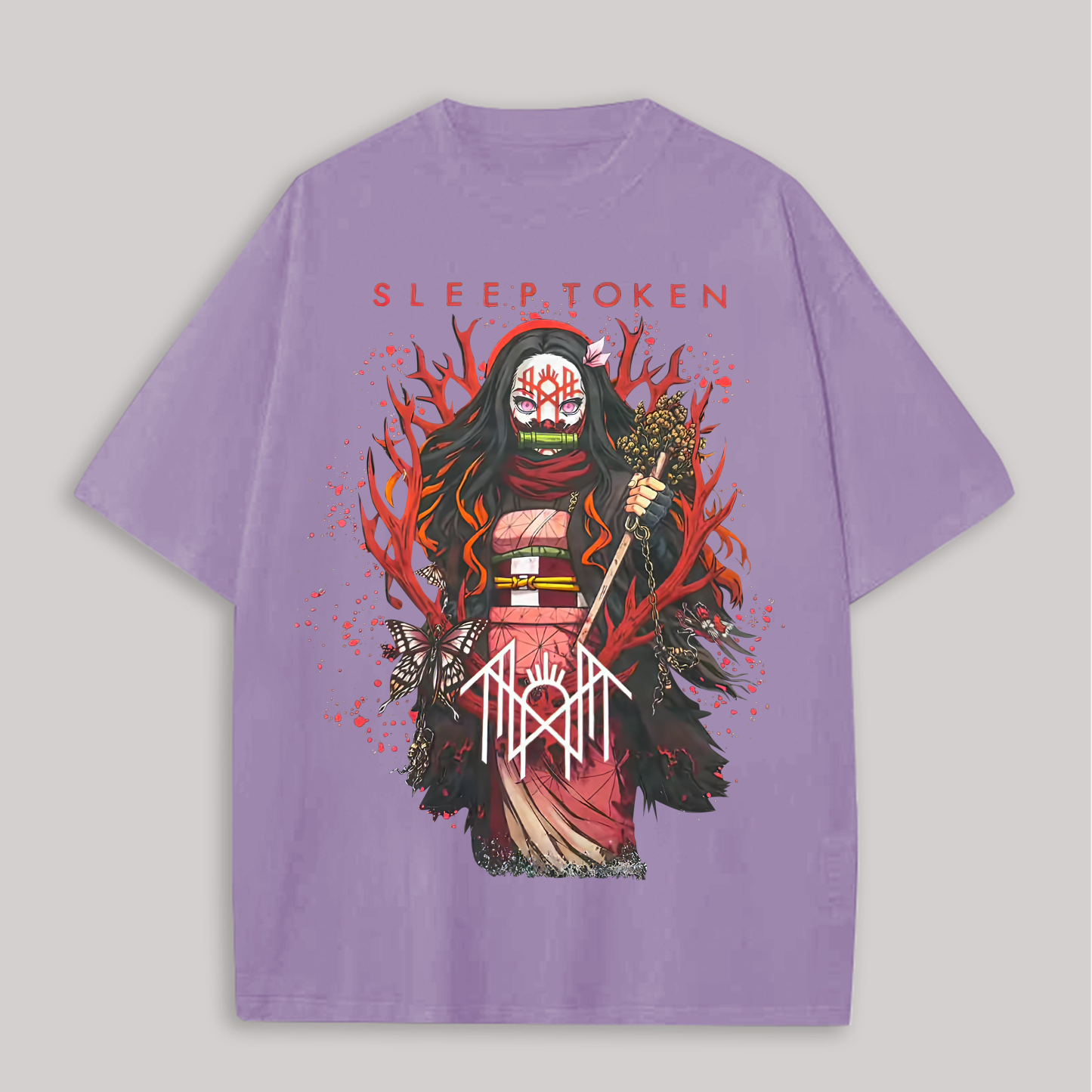 Sleep Token Demon Slayer Nezuko Kamado Printed Unisex Oversized T-shirts