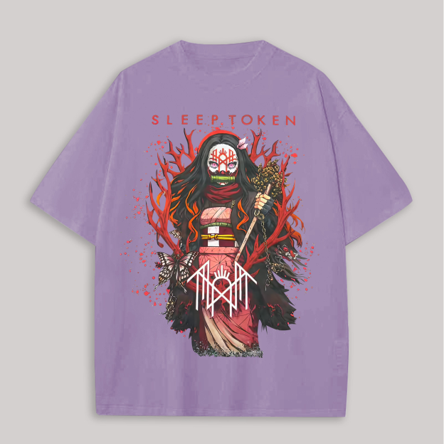Sleep Token Demon Slayer Nezuko Kamado Printed Unisex Oversized T-shirts