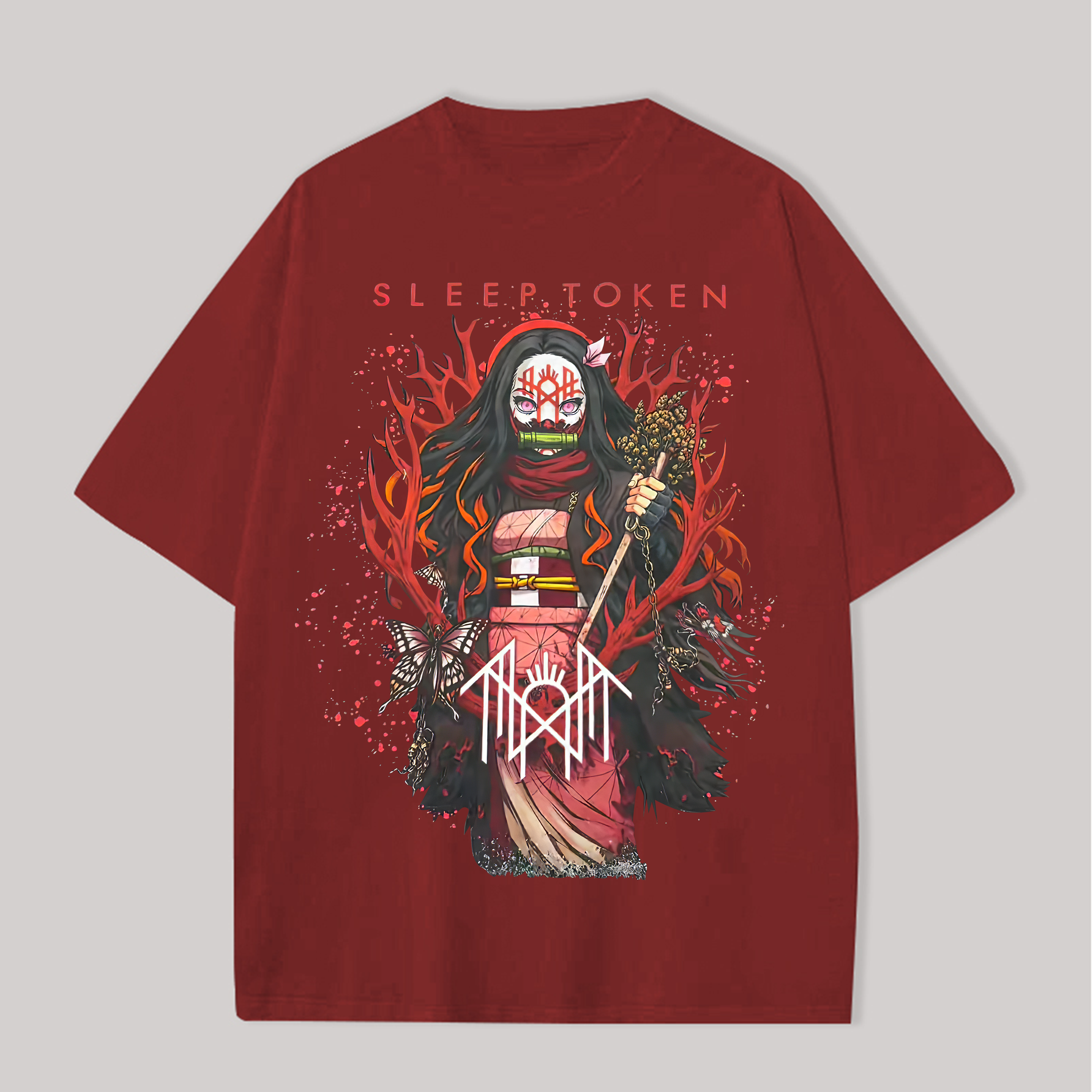 Sleep Token Demon Slayer Nezuko Kamado Printed Unisex Oversized T-shirts