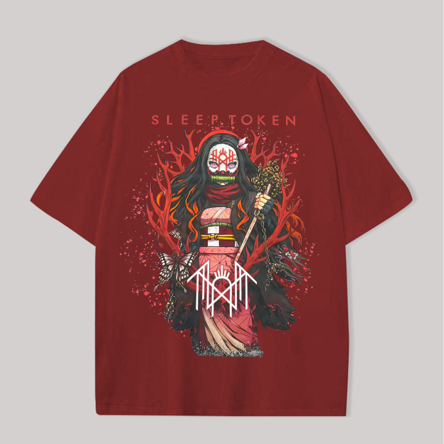 Sleep Token Demon Slayer Nezuko Kamado Printed Unisex Oversized T-shirts