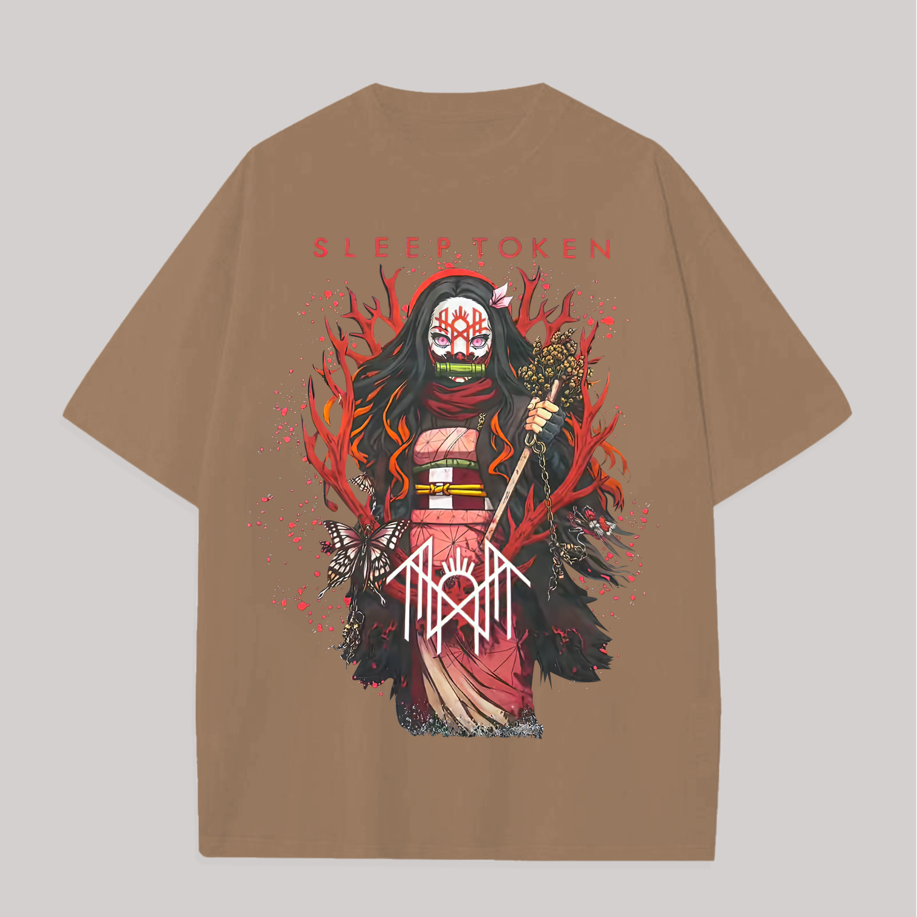 Sleep Token Demon Slayer Nezuko Kamado Printed Unisex Oversized T-shirts