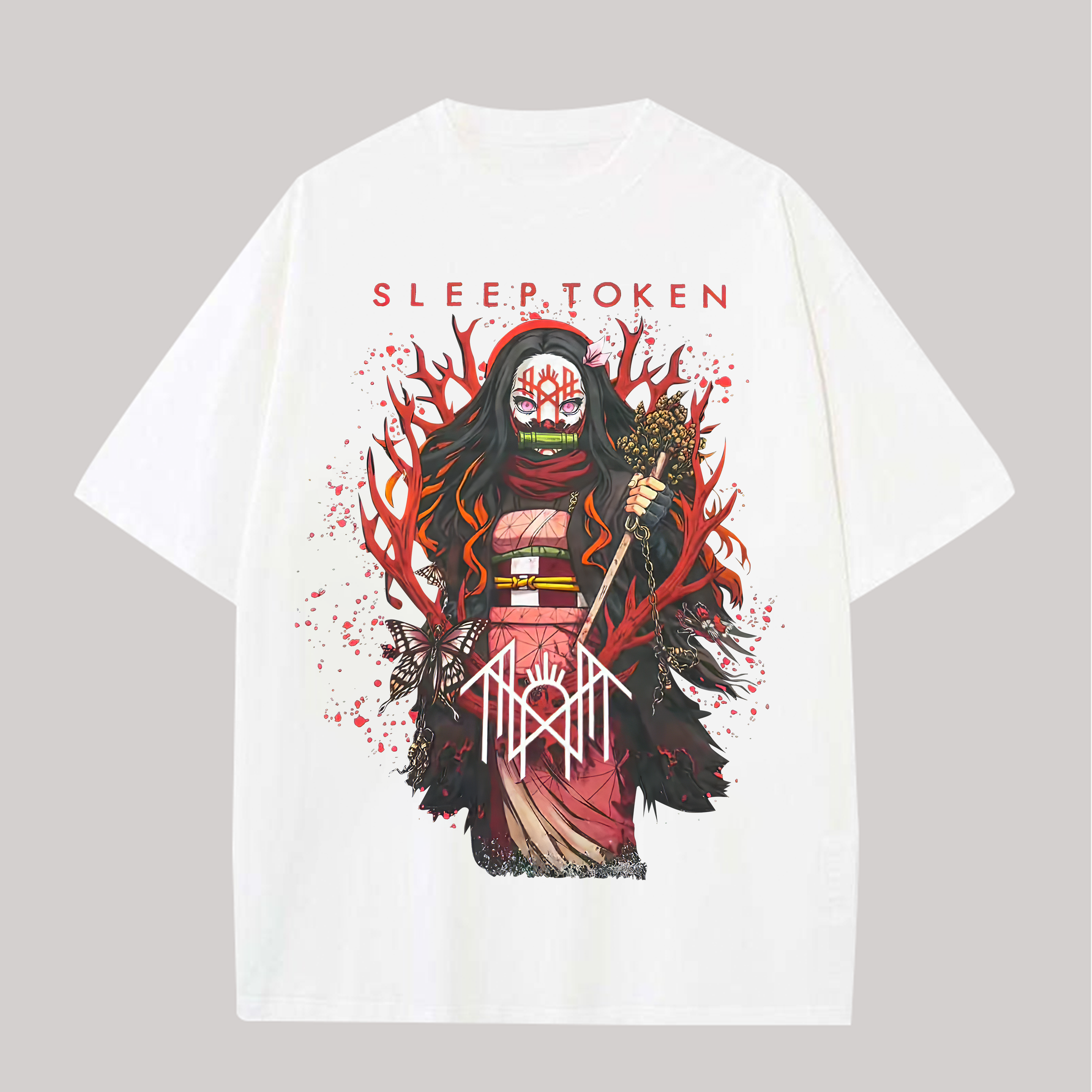 Sleep Token Demon Slayer Nezuko Kamado Printed Unisex Oversized T-shirts