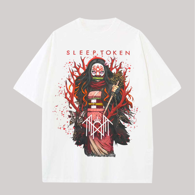 Sleep Token Demon Slayer Nezuko Kamado Printed Unisex Oversized T-shirts