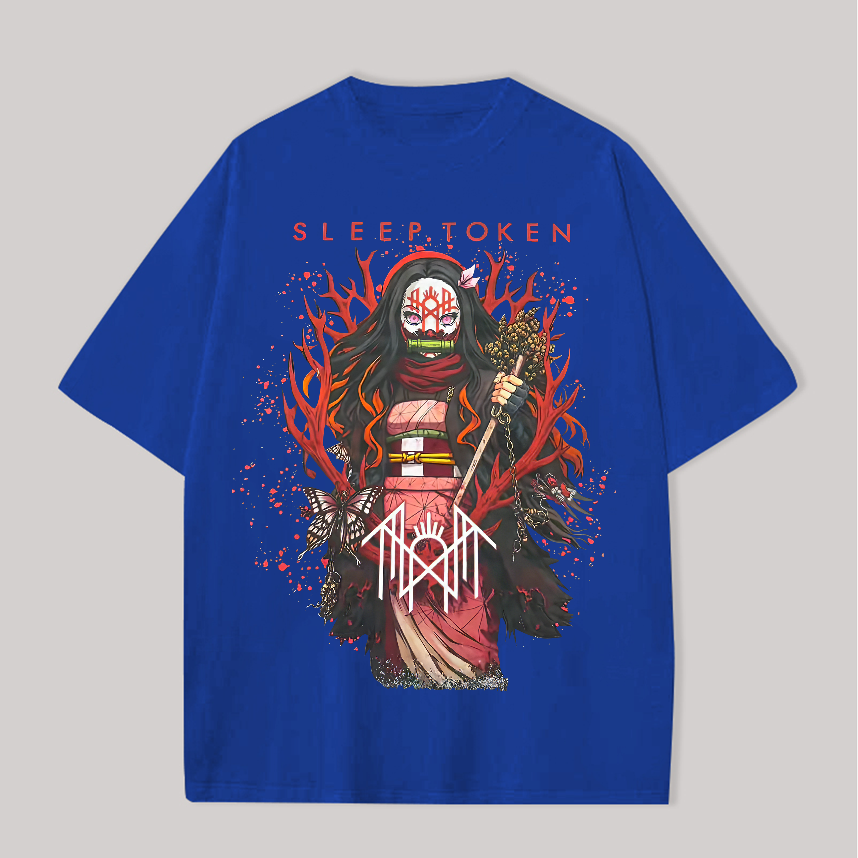 Sleep Token Demon Slayer Nezuko Kamado Printed Unisex Oversized T-shirts