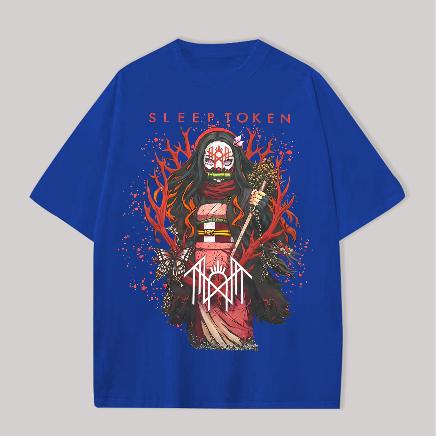 Sleep Token Demon Slayer Nezuko Kamado Printed Unisex Oversized T-shirts