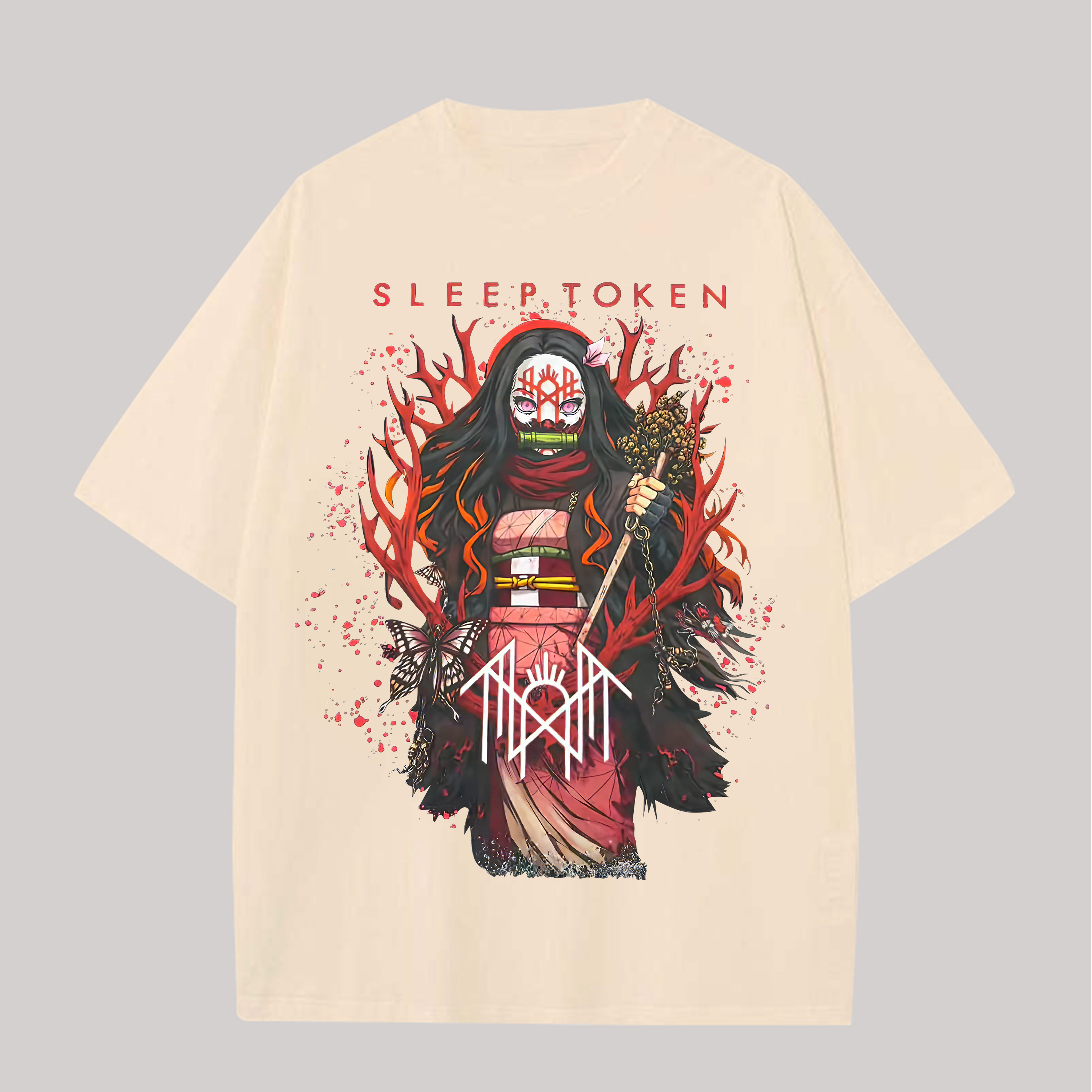 Sleep Token Demon Slayer Nezuko Kamado Printed Unisex Oversized T-shirts