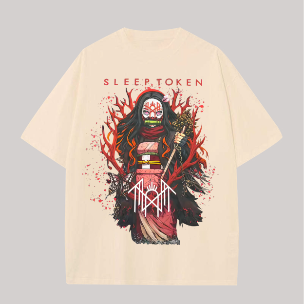 Sleep Token Demon Slayer Nezuko Kamado Printed Unisex Oversized T-shirts