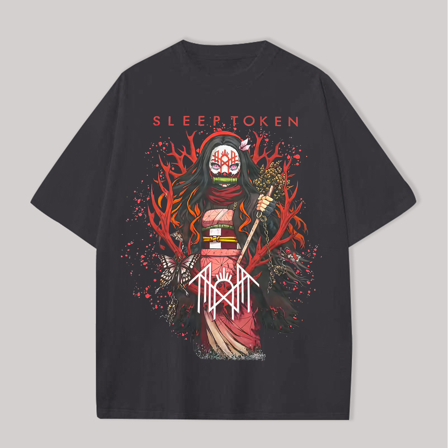 Sleep Token Demon Slayer Nezuko Kamado Printed Unisex Oversized T-shirts