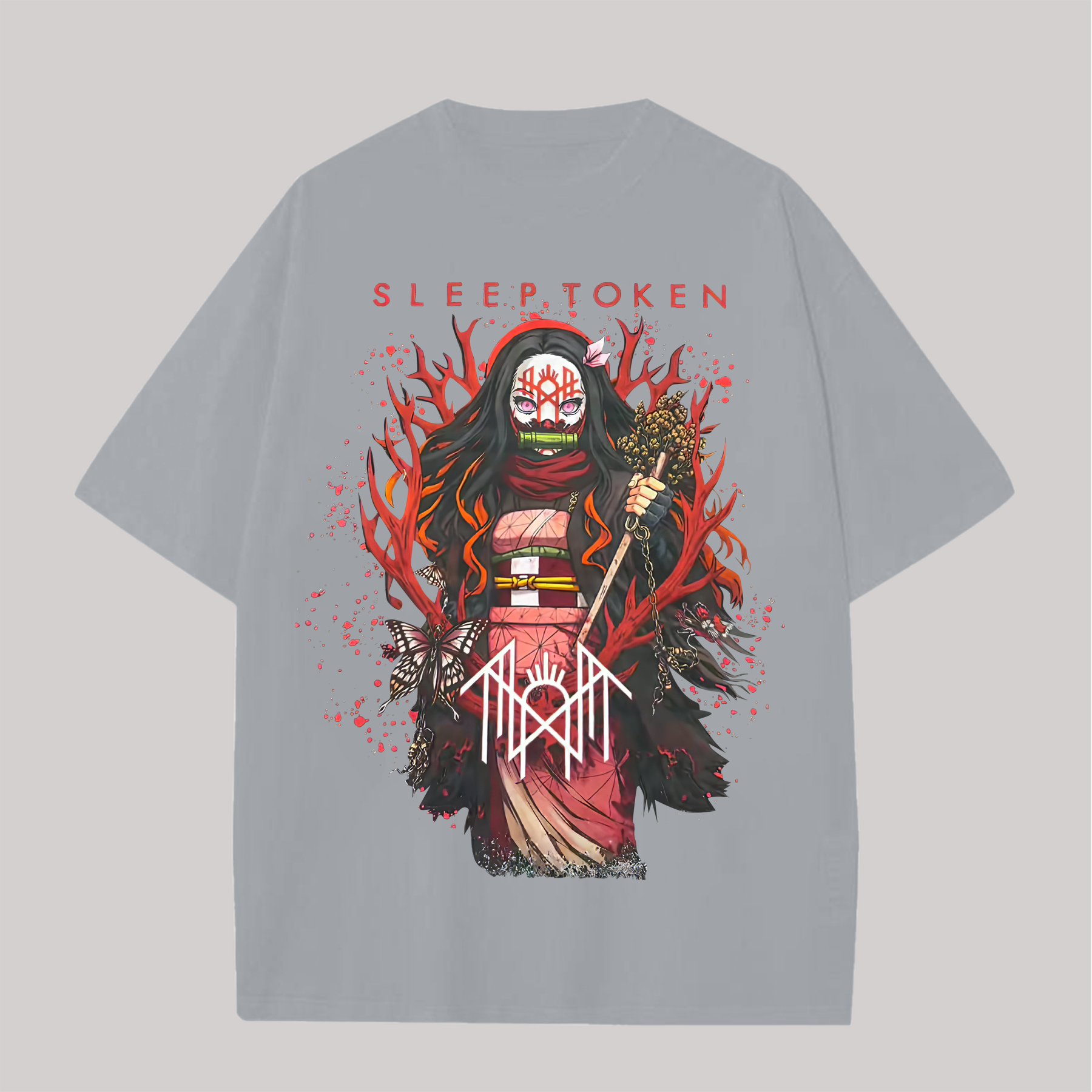 Sleep Token Demon Slayer Nezuko Kamado Printed Unisex Oversized T-shirts