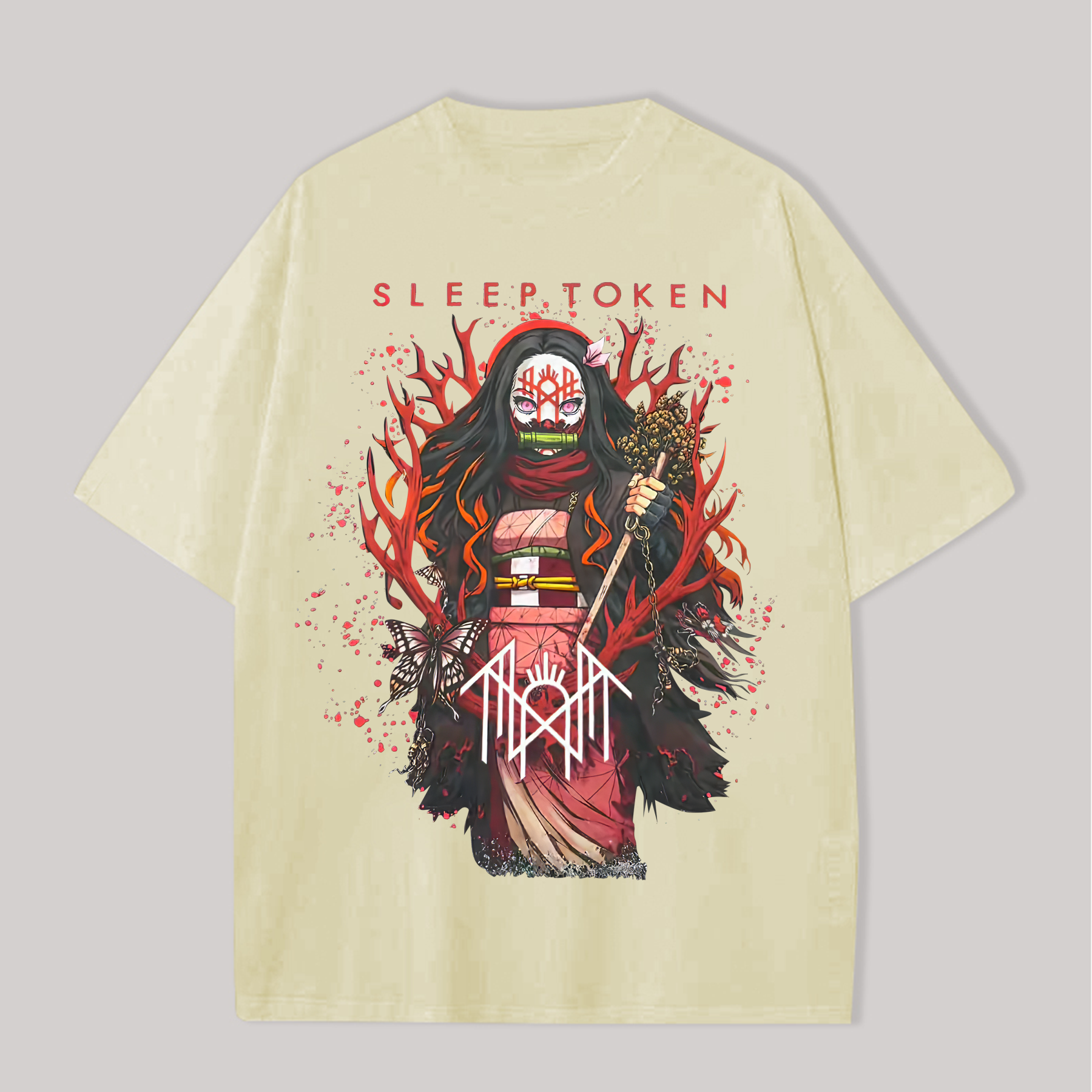 Sleep Token Demon Slayer Nezuko Kamado Printed Unisex Oversized T-shirts