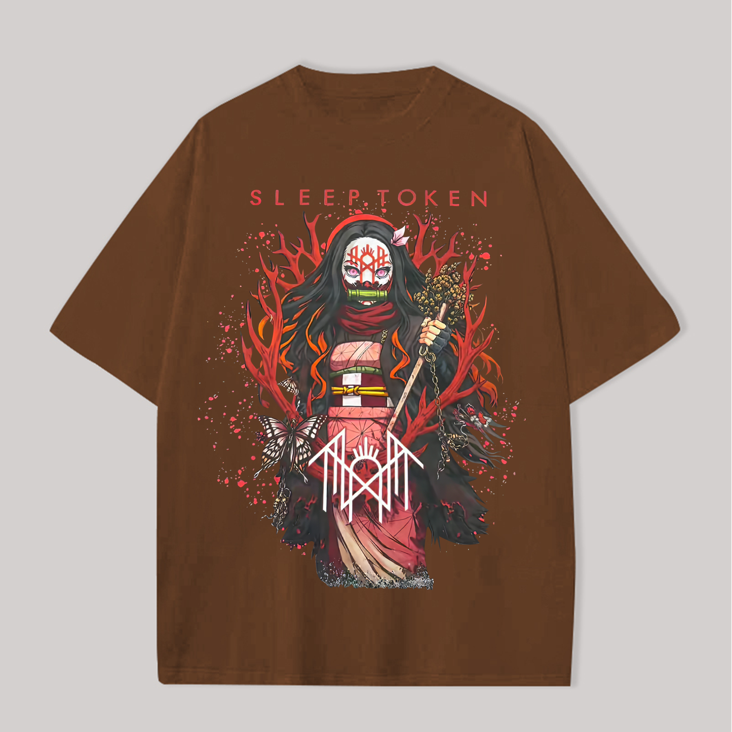 Sleep Token Demon Slayer Nezuko Kamado Printed Unisex Oversized T-shirts