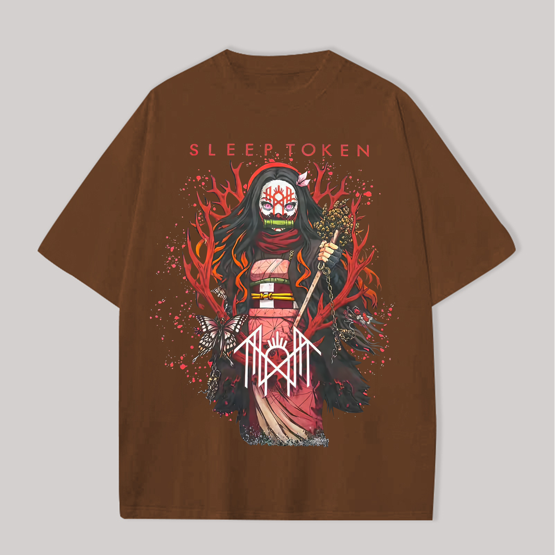 Sleep Token Demon Slayer Nezuko Kamado Printed Unisex Oversized T-shirts