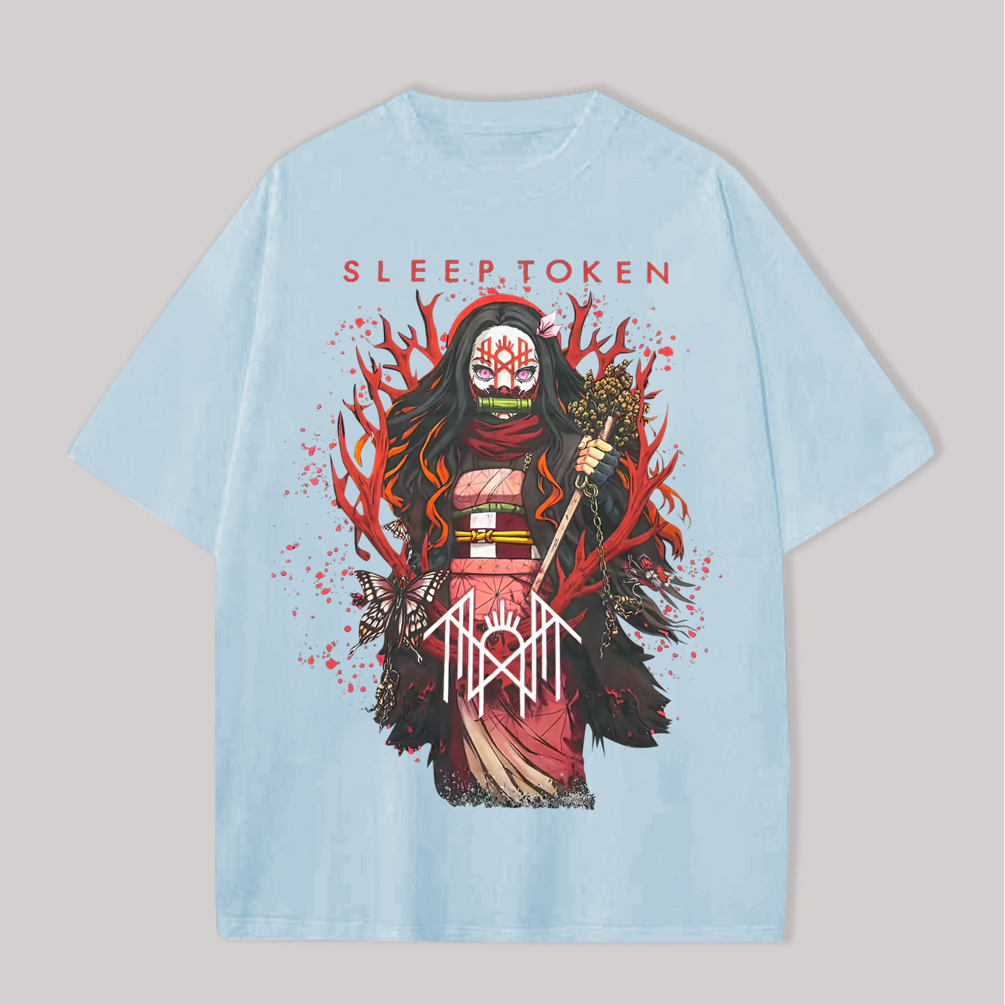 Sleep Token Demon Slayer Nezuko Kamado Printed Unisex Oversized T-shirts
