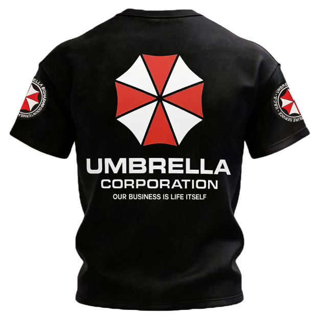 Resident Evil Umbrella Corporation Printed Unisex Oversized T-shirt Image - 3