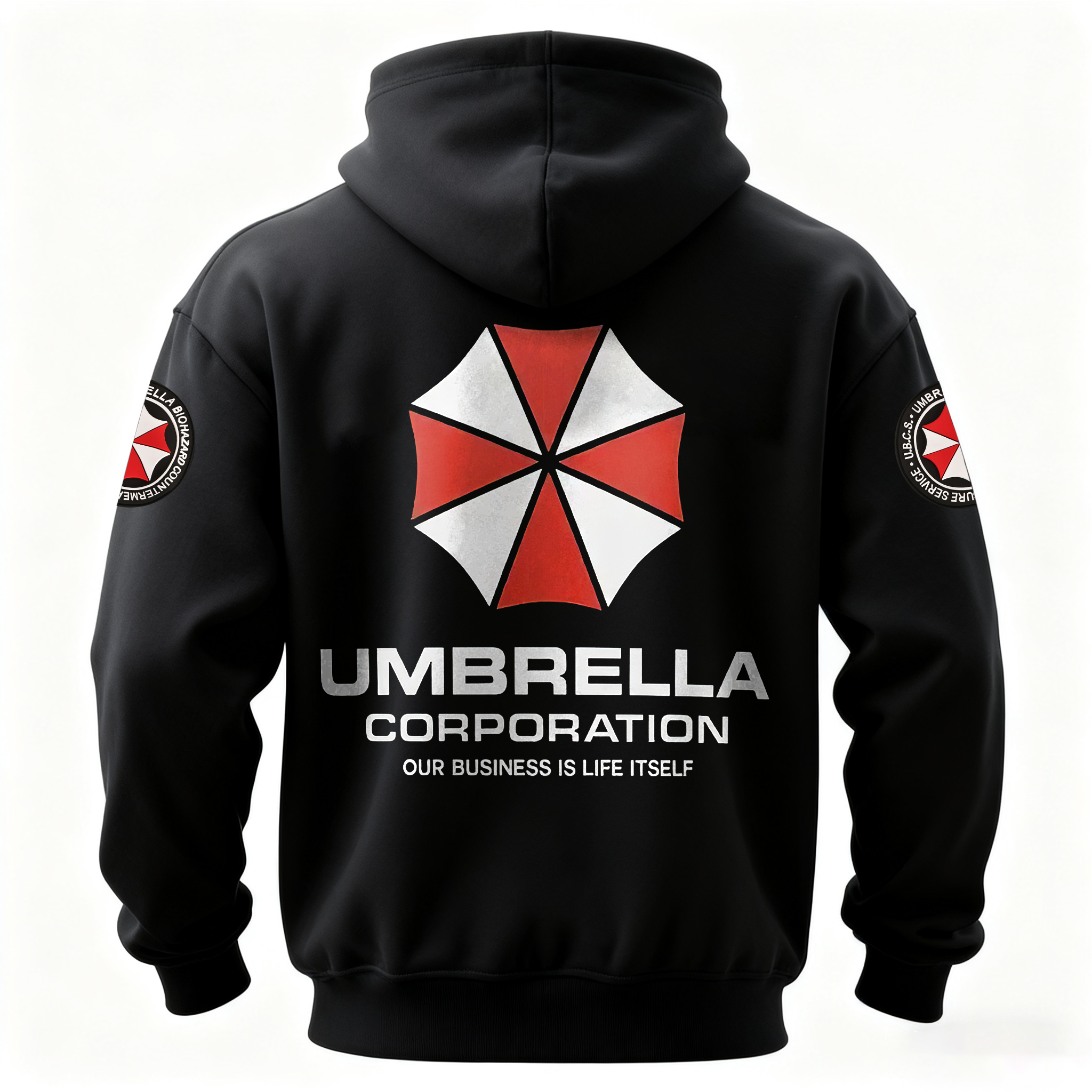 Resident Evil Umbrella Corporation Printed Fleece-lined Unisex Hoodie Image - 2