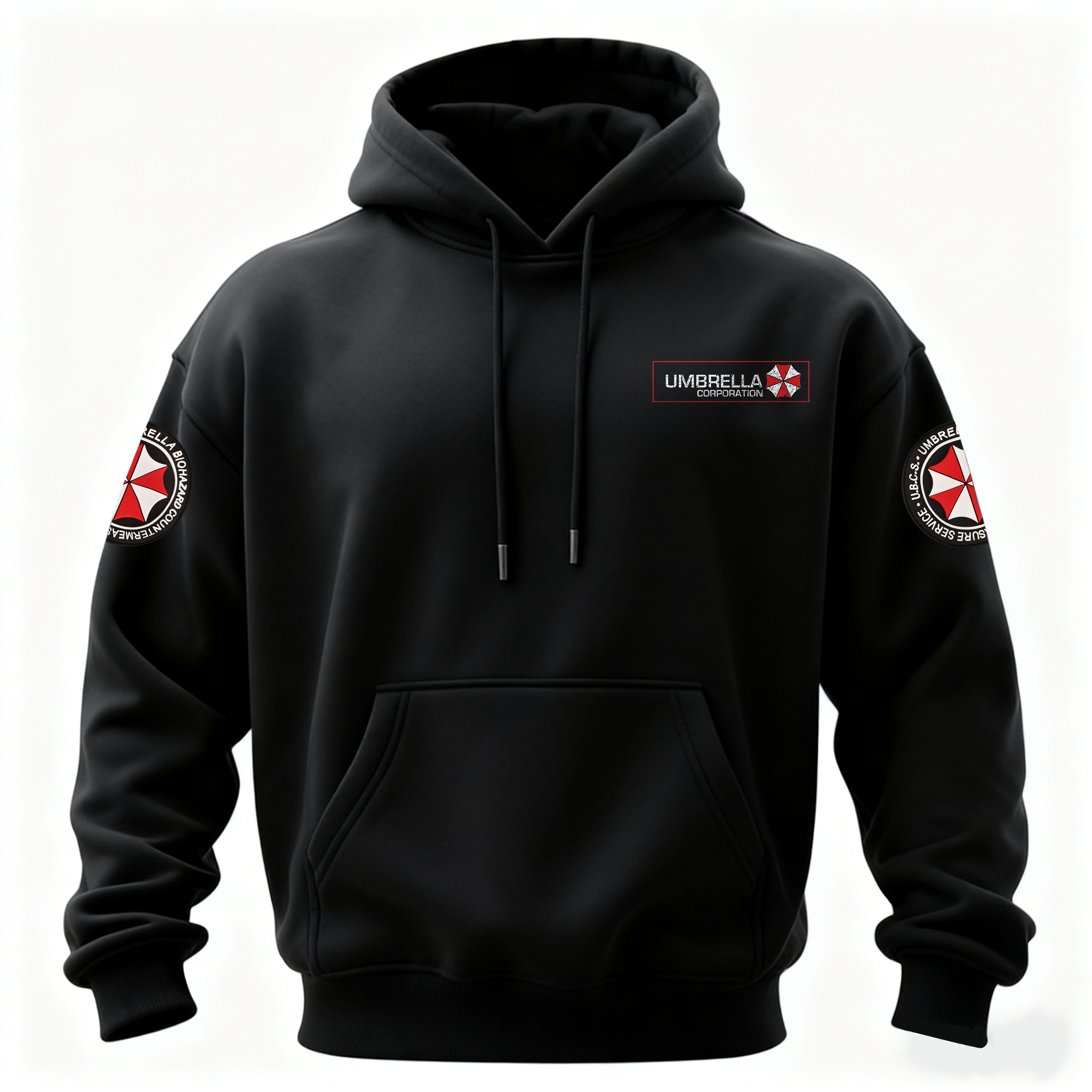 Resident Evil Umbrella Corporation Printed Fleece-lined Unisex Hoodie Image - 3