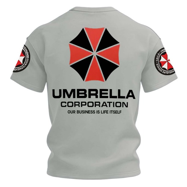 Resident Evil Umbrella Corporation Printed Unisex Oversized T-shirt Image - 9