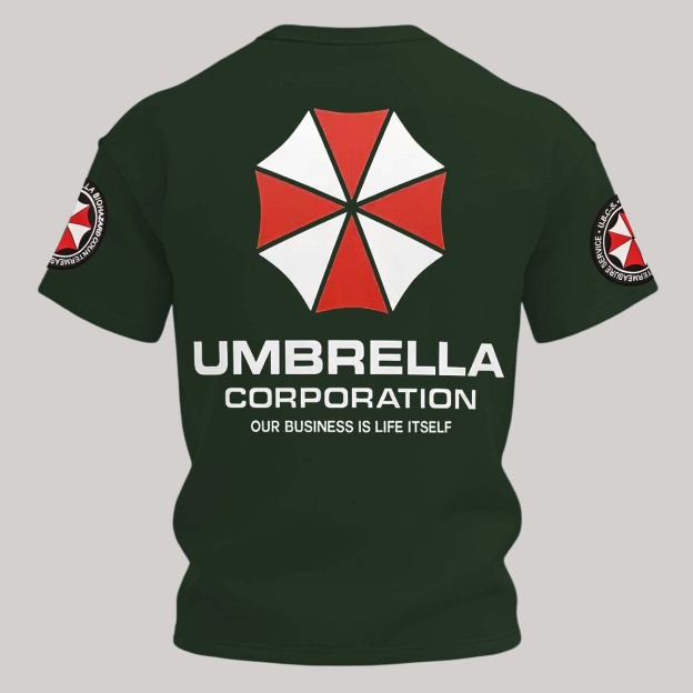 Resident Evil Umbrella Corporation Printed Unisex Oversized T-shirt Image - 15