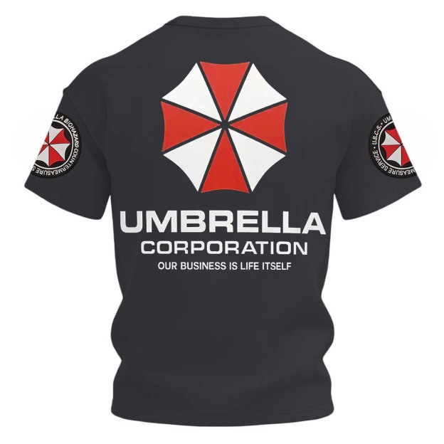 Resident Evil Umbrella Corporation Printed Unisex Oversized T-shirt Image - 13