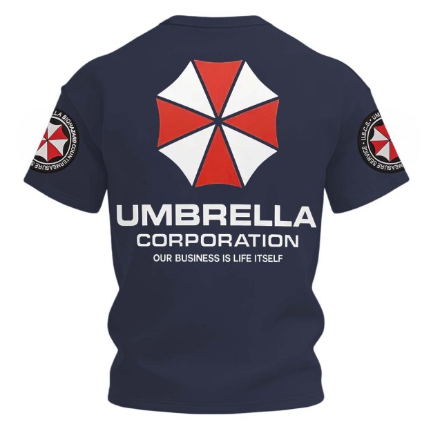 Resident Evil Umbrella Corporation Printed Unisex Oversized T-shirt Image - 16