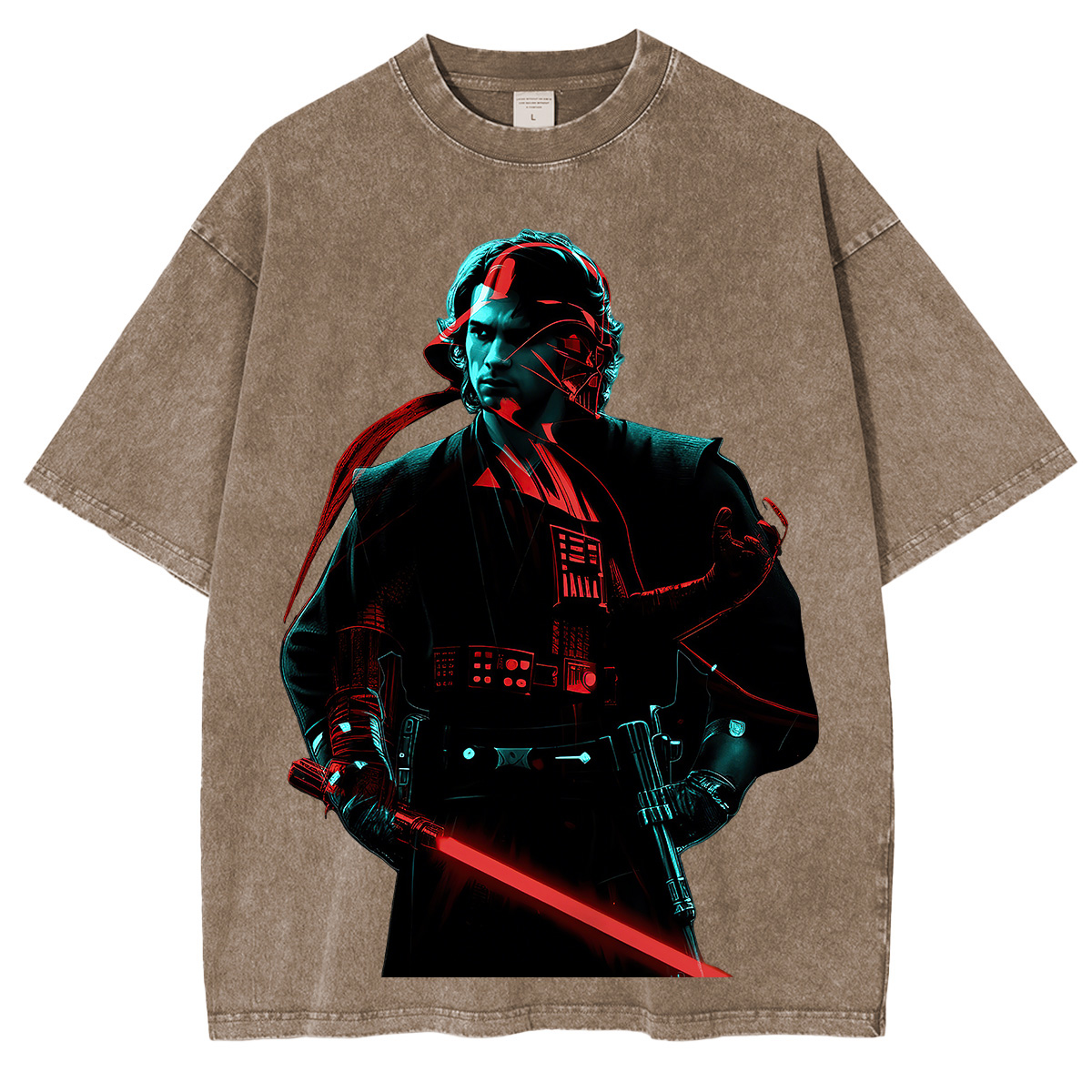 Star Wars Anakin Skywalker Printed Unisex Washed T-Shirt Image - 3