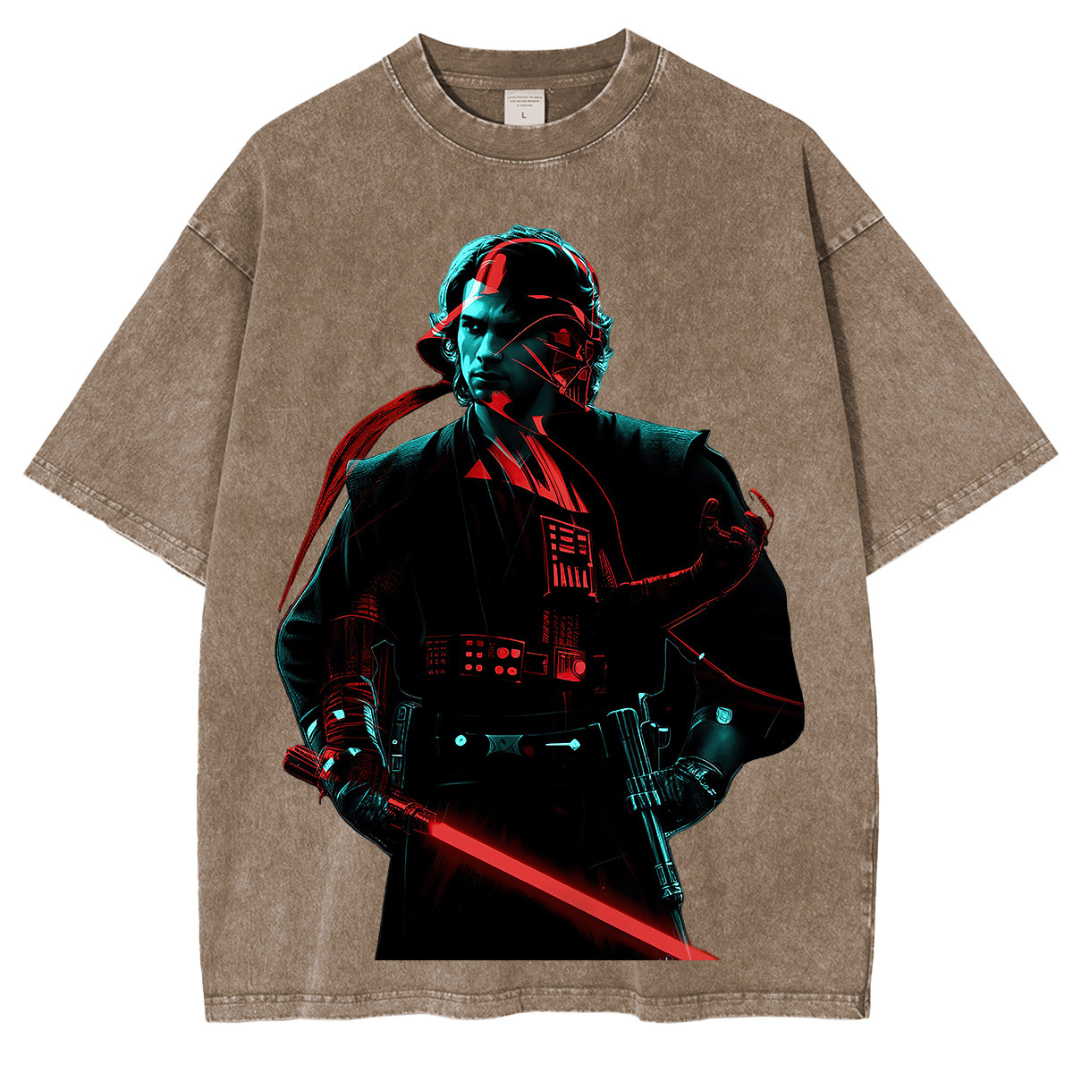 Star Wars Anakin Skywalker Printed Unisex Washed T-Shirt Image - 3