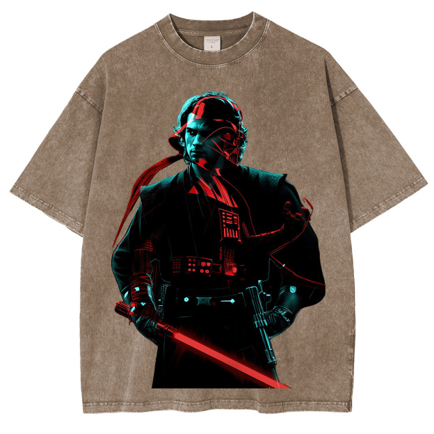 Star Wars Anakin Skywalker Printed Unisex Washed T-Shirt Image - 3