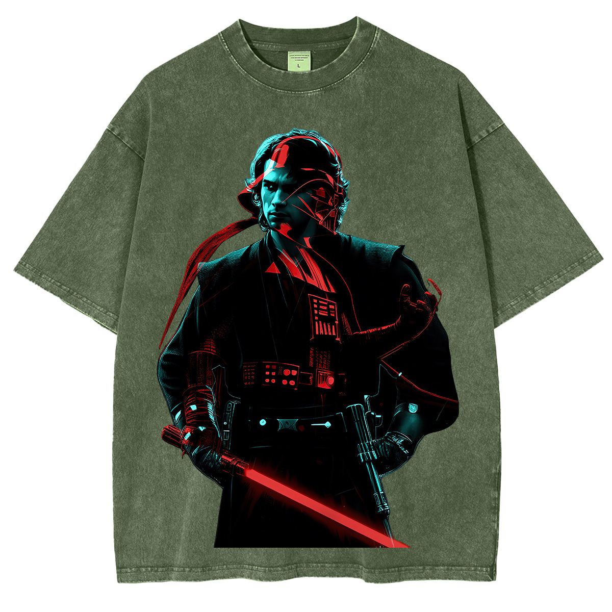 Star Wars Anakin Skywalker Printed Unisex Washed T-Shirt Image - 4