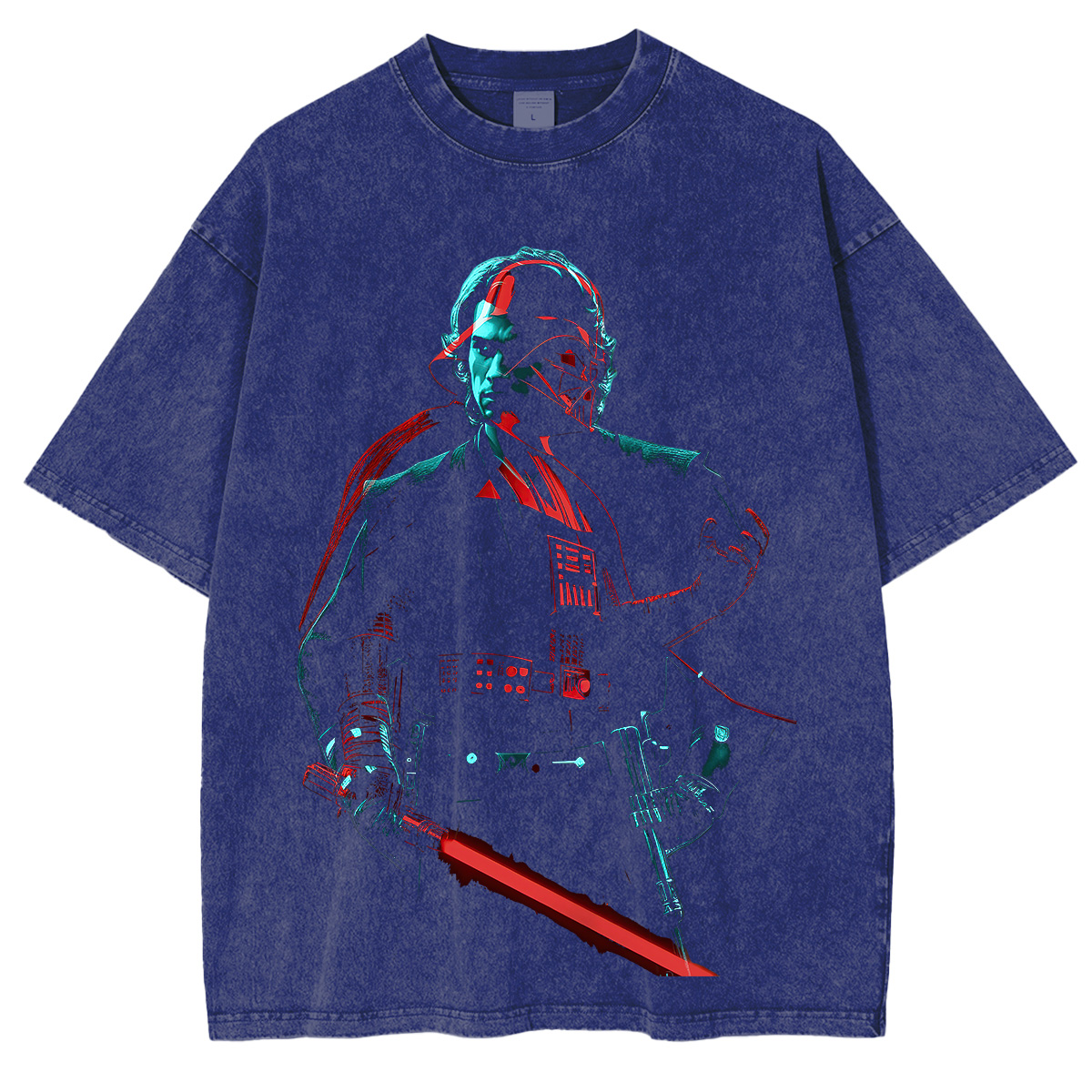 Star Wars Anakin Skywalker Printed Unisex Washed T-Shirt Image - 2