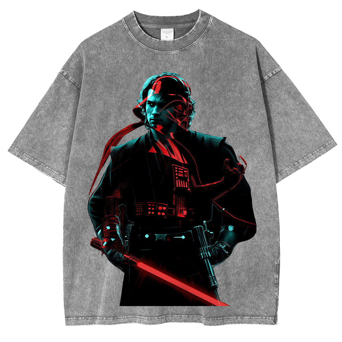 Star Wars Anakin Skywalker Printed Unisex Washed T-Shirt Image - 5