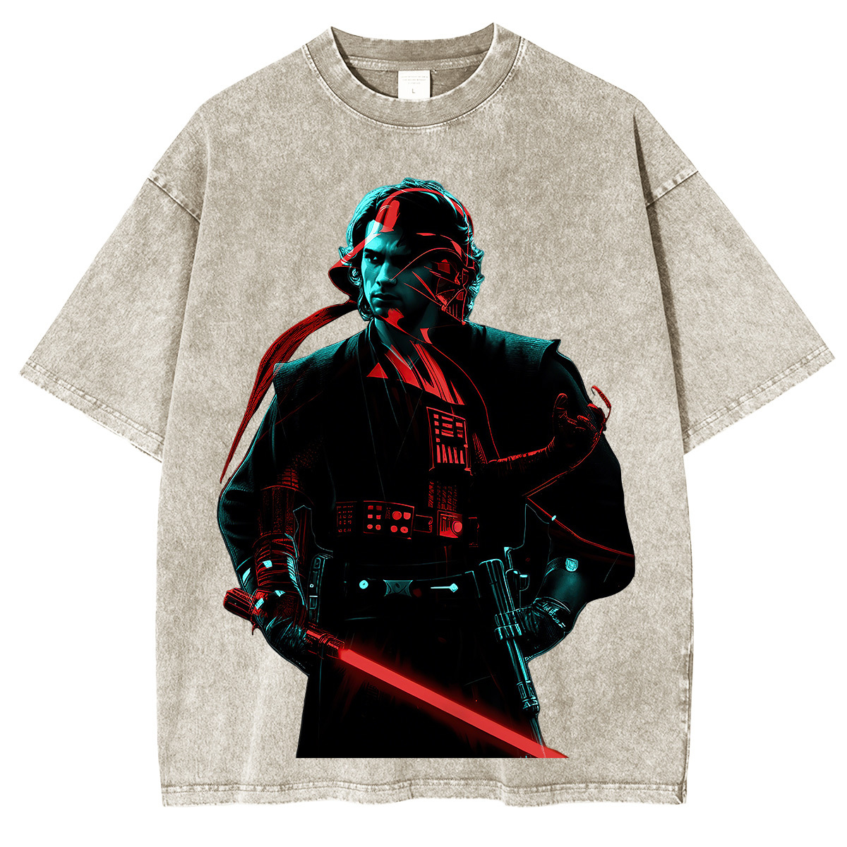 Star Wars Anakin Skywalker Printed Unisex Washed T-Shirt Image - 6