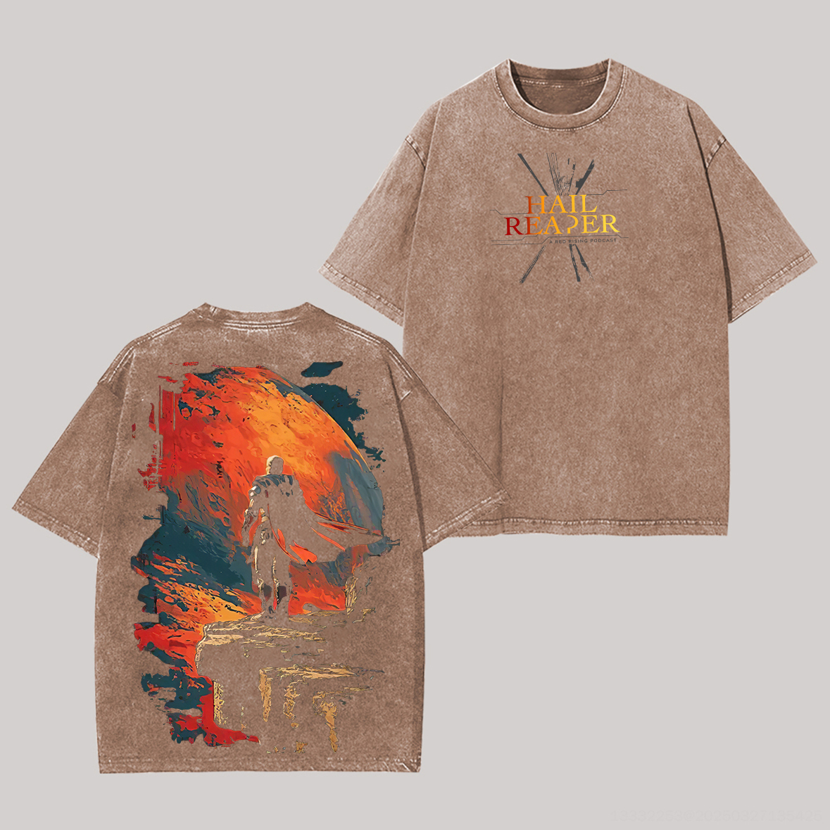 Red Rising Printed Unisex Washed T-Shirt