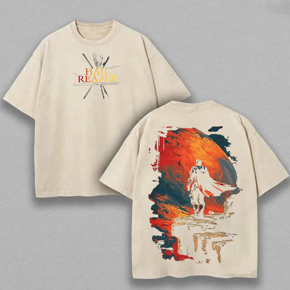 Red Rising Printed Unisex Washed T-Shirt