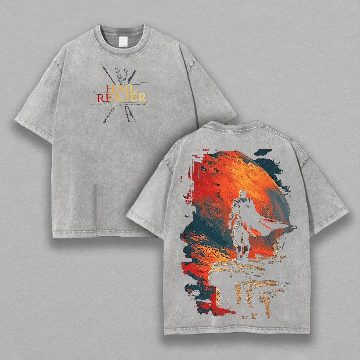 Red Rising Printed Unisex Washed T-Shirt