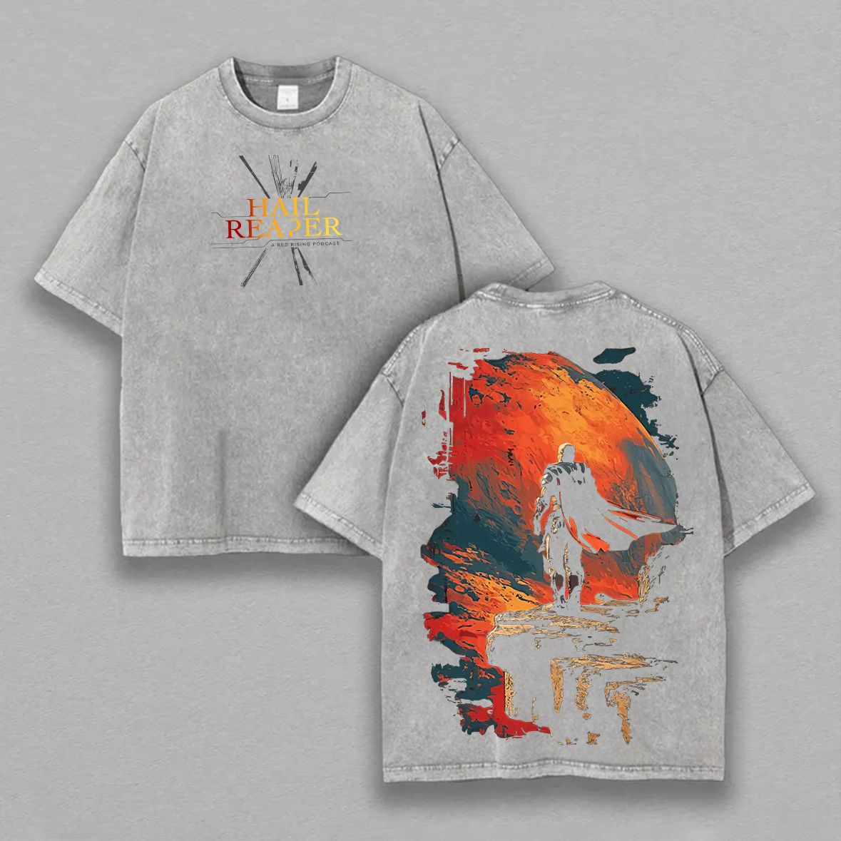 Red Rising Printed Unisex Washed T-Shirt
