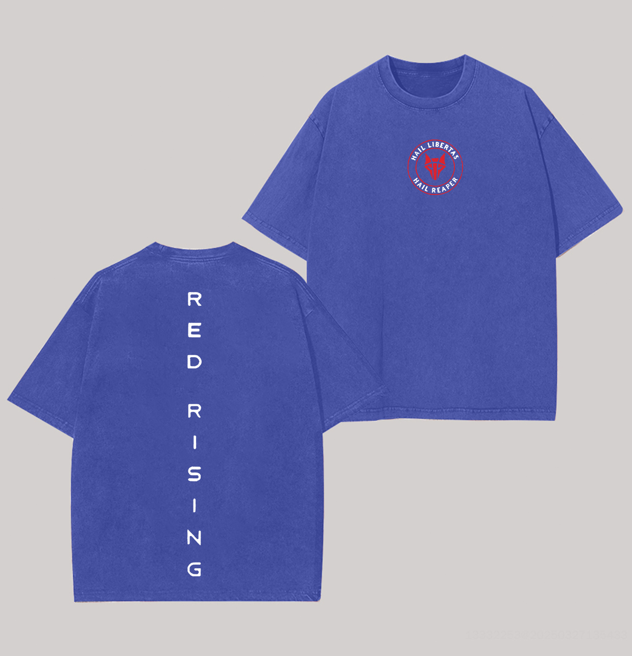 Red Rising Printed Unisex Washed T-Shirt Image - 4