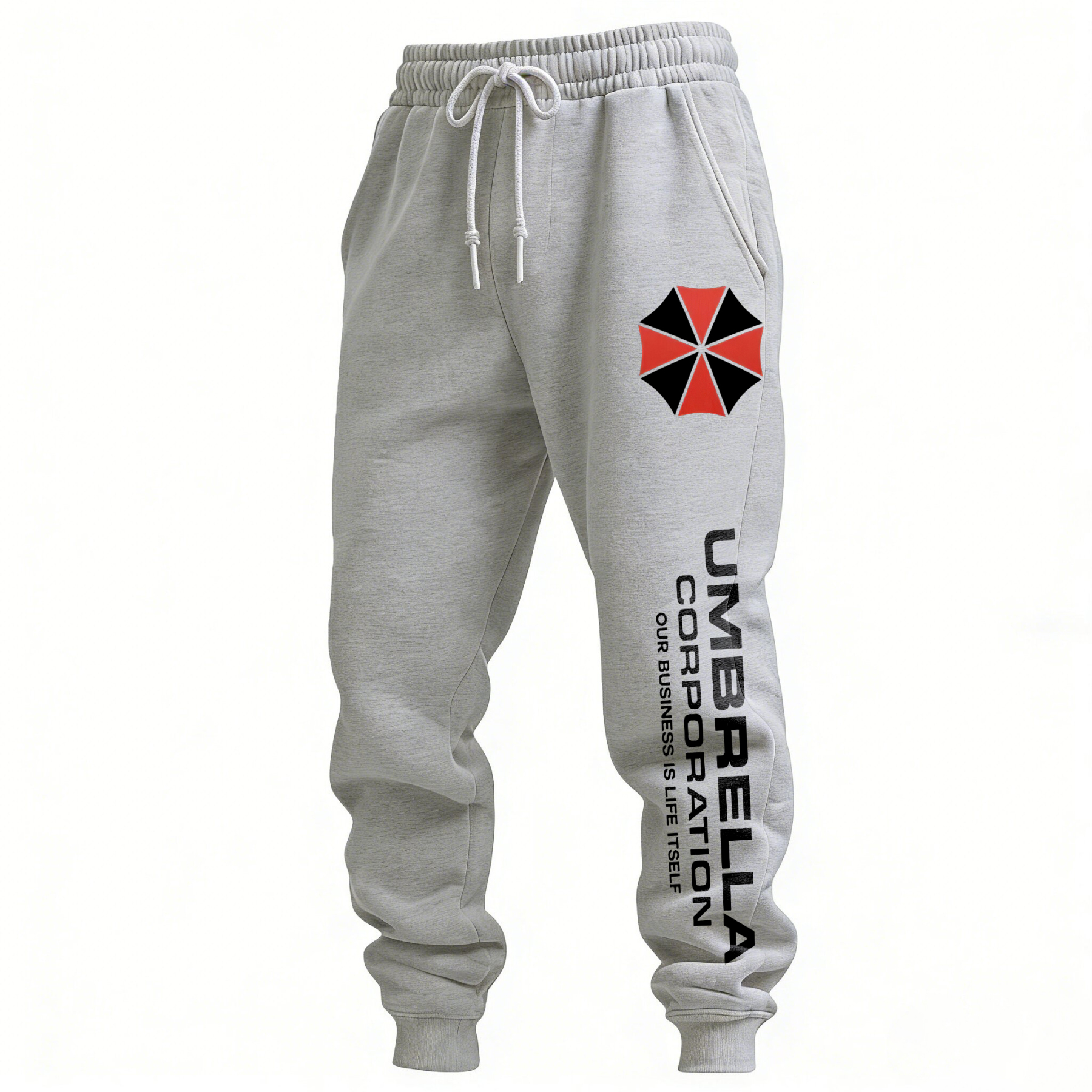 Resident Evil Umbrella Corporation Print Men's Fleece-lined Sweatpants Image - 2