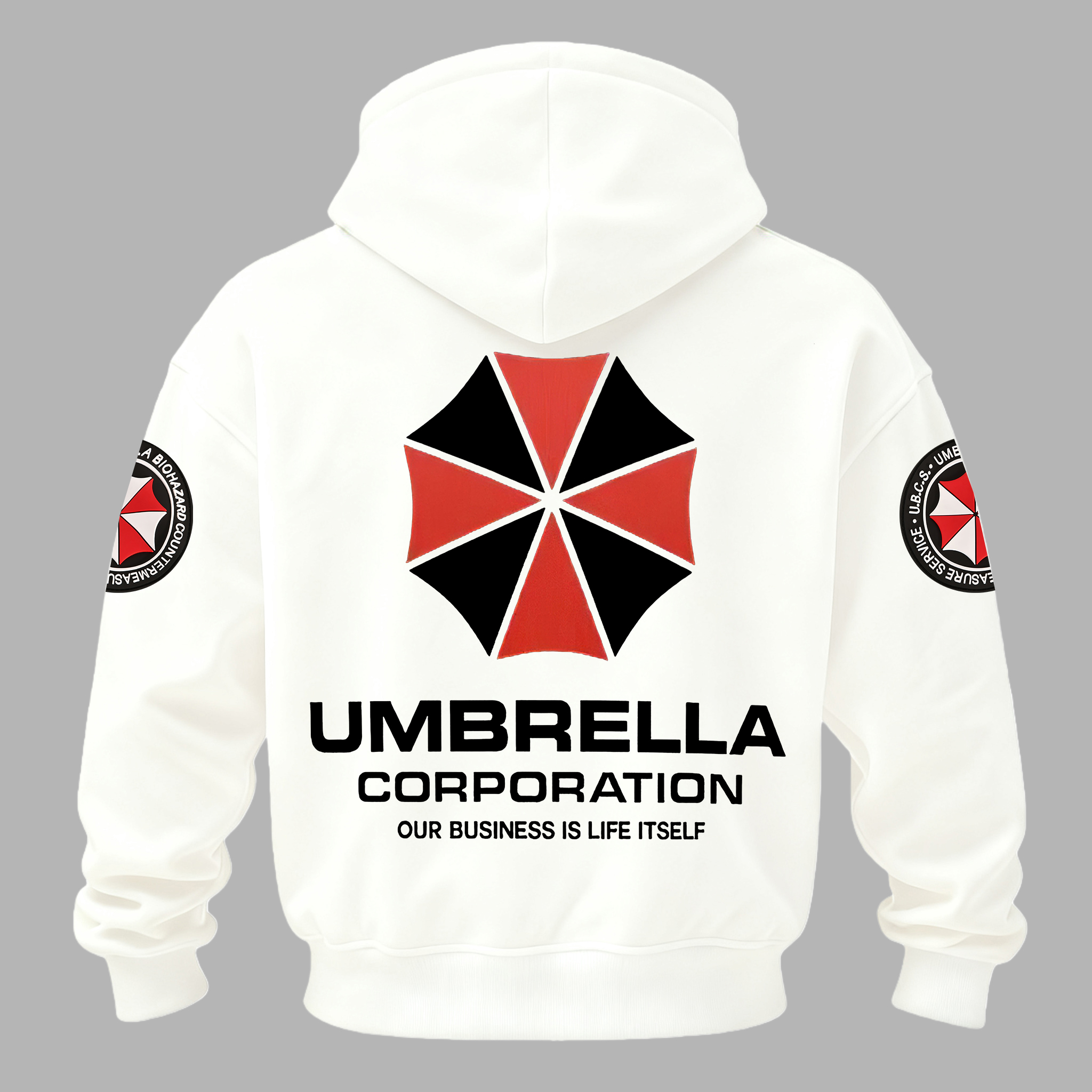 Resident Evil Umbrella Corporation Printed Fleece-lined Unisex Hoodie Image - 5
