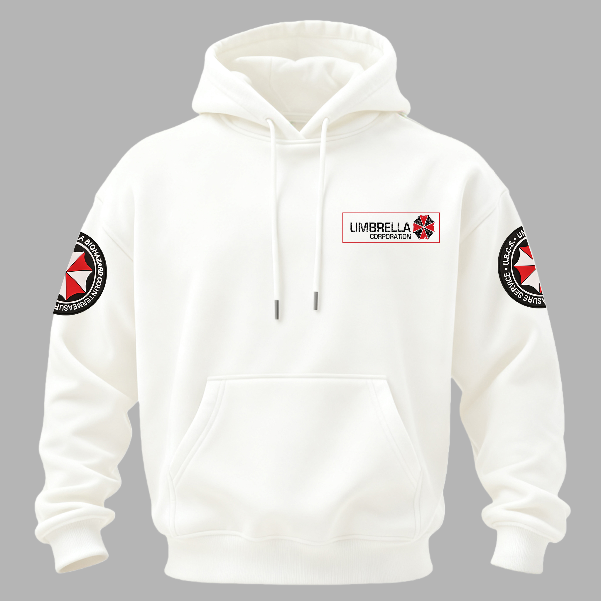 Resident Evil Umbrella Corporation Printed Fleece-lined Unisex Hoodie Image - 4