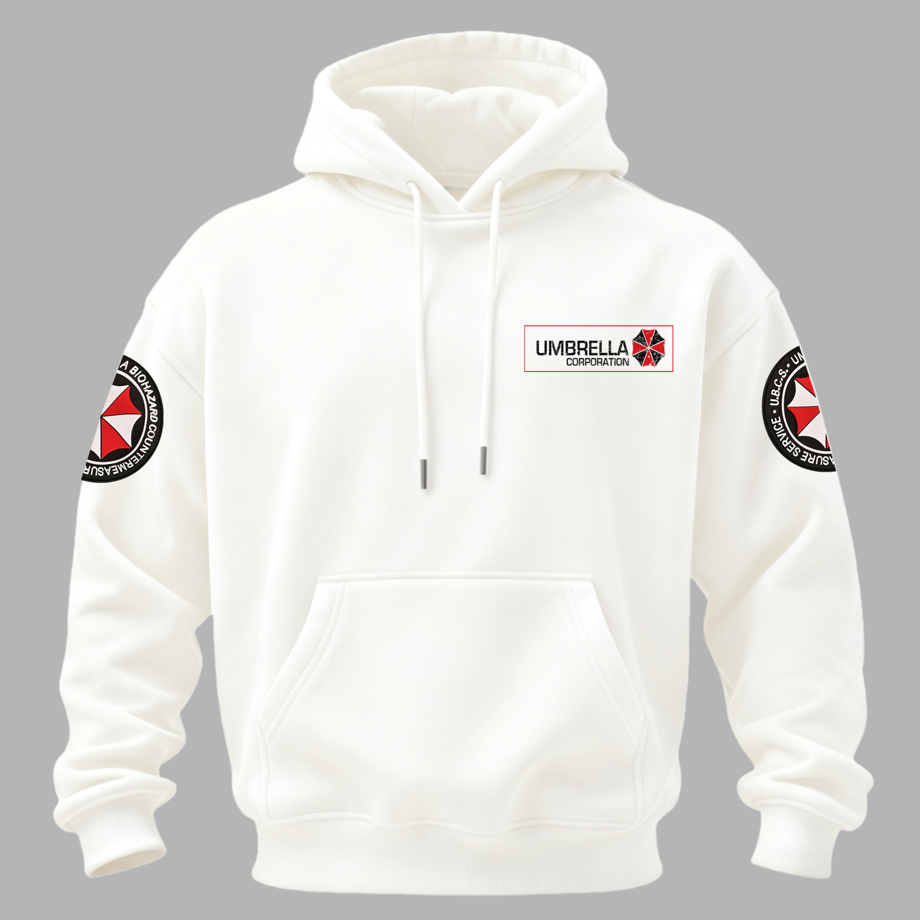 Resident Evil Umbrella Corporation Printed Fleece-lined Unisex Hoodie Image - 4