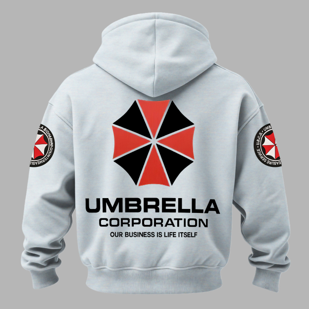 Resident Evil Umbrella Corporation Printed Fleece-lined Unisex Hoodie Image - 7